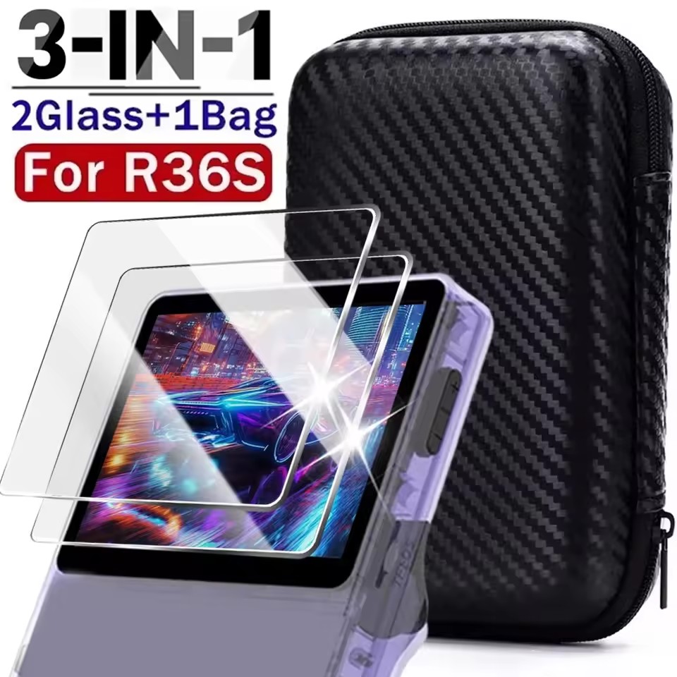 Gaming Console R36S - Étui de transport 3 en 1