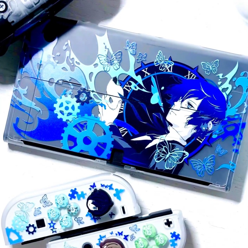 Nintendo Console Switch Lite - Étui de protection rigide semi-transparent Makoto