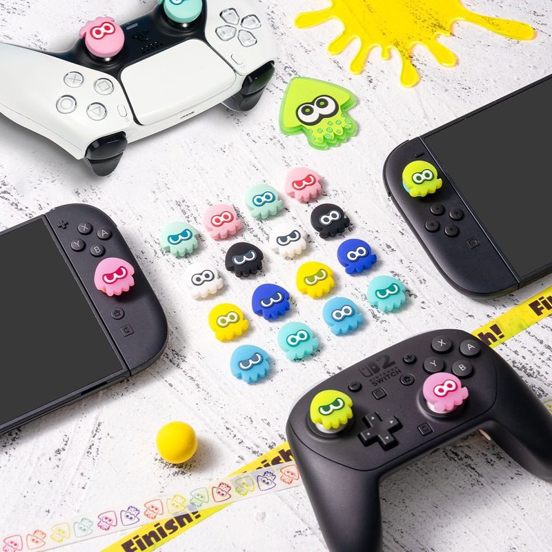 Thumb Grip Joystick - Capuchons de manettes lumineux Splatoon Squid