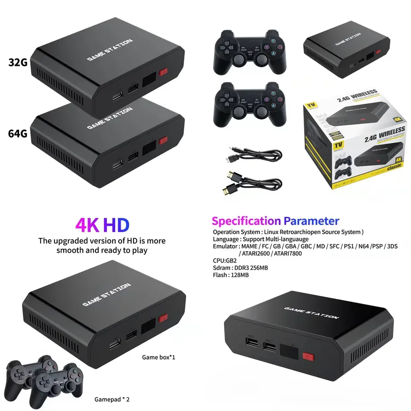 Gaming Console In - Console de Jeu Vidéo HD M8plus