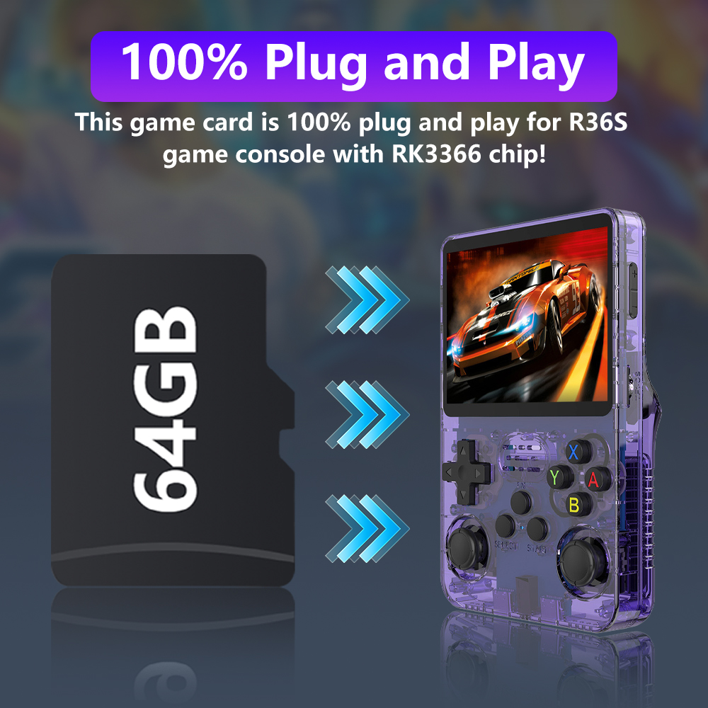 Carte de jeu 64 Go pour consol - Gaming Console R36S avis et prix
