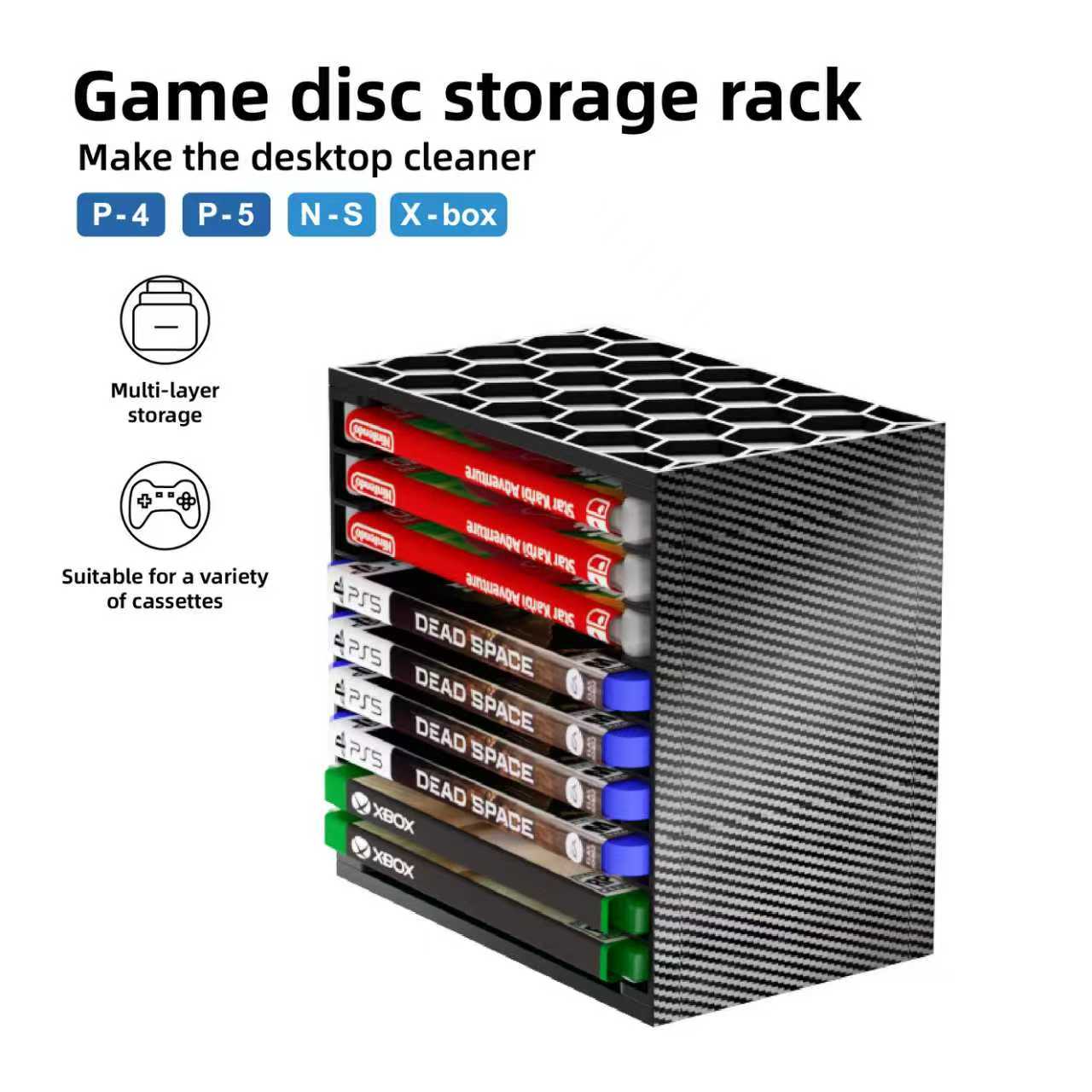 Support de rangement multicouc - Gaming Console Organizer avis et prix